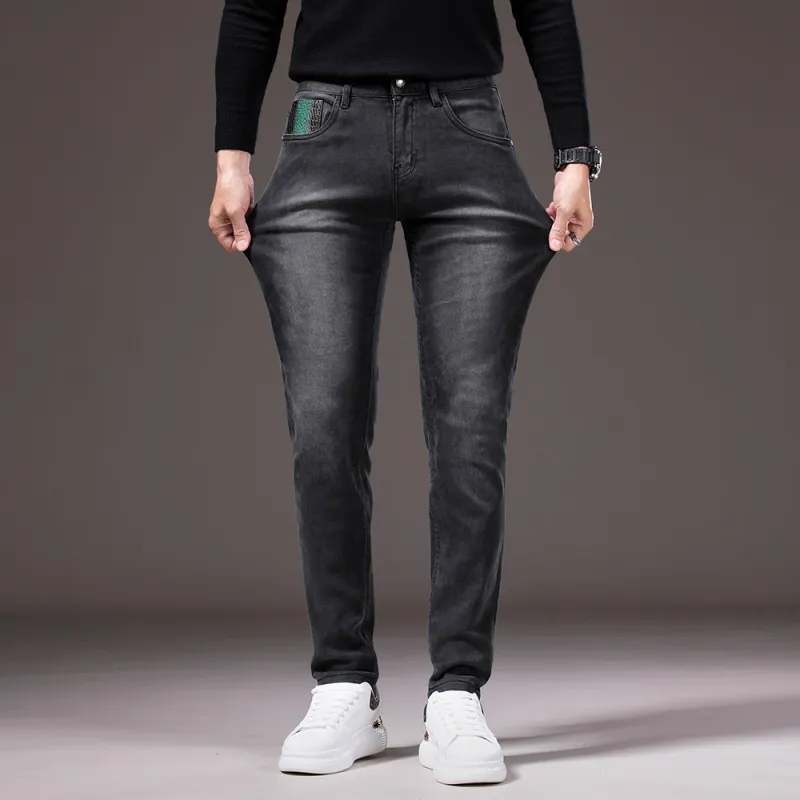 HARSIINCN Jeans Men's Black Gray-12