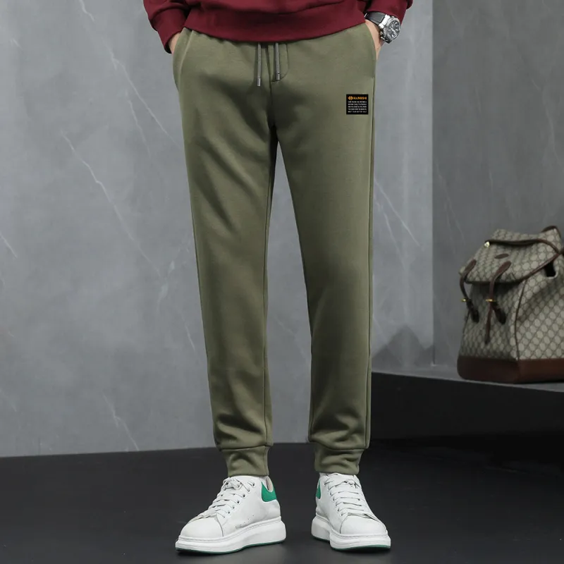 HARSIINCN Knitted Sports Pants Men's Green-4