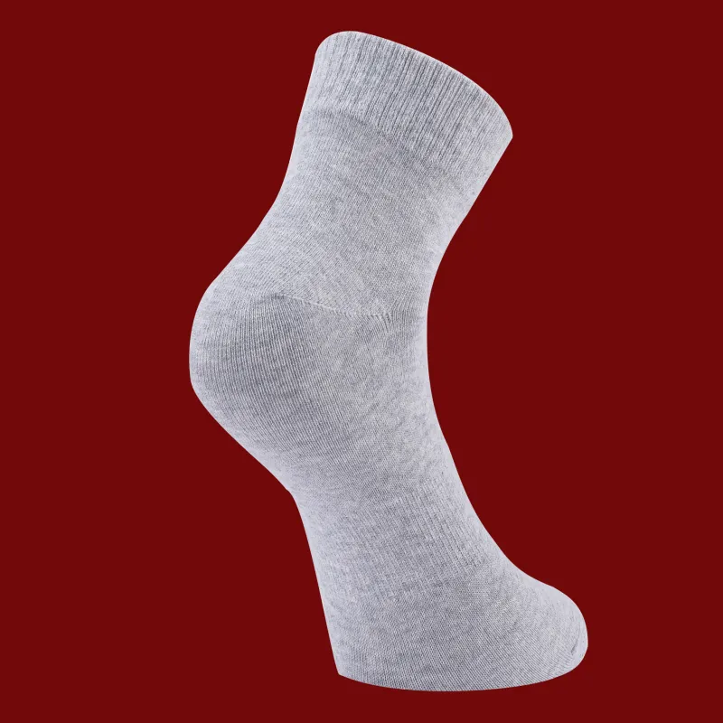 PEAK Mid-Calf Socks Unisex 3 Pack Gray-2