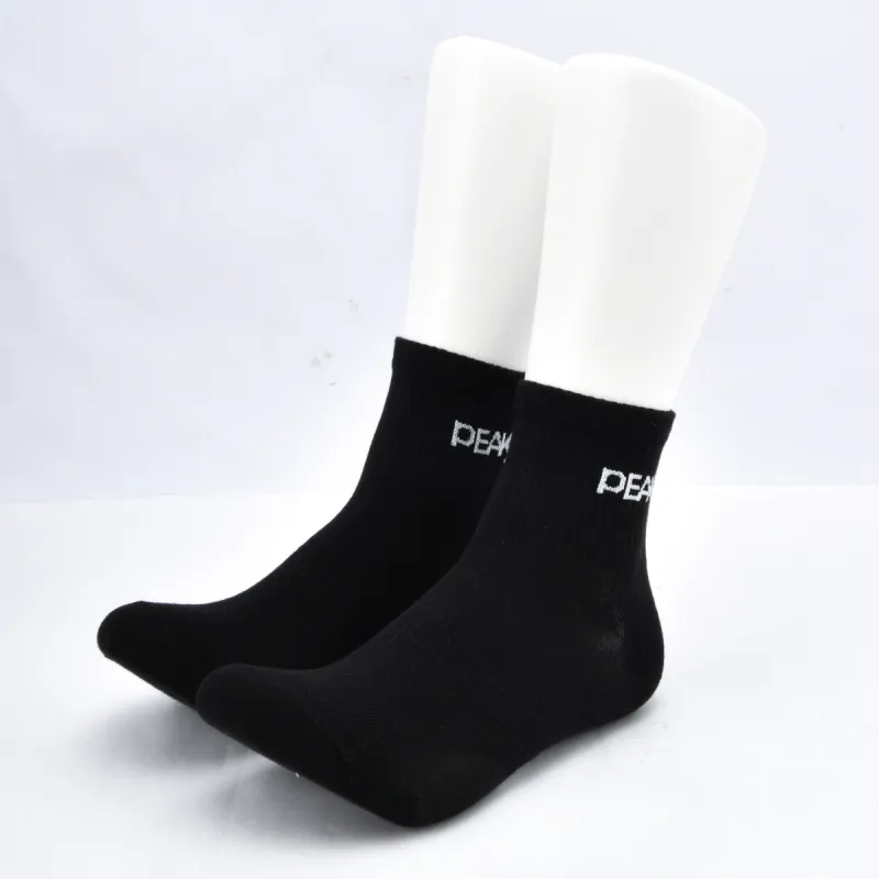 PEAK Mid-Calf Socks Unisex Combo Set Black White Gray-46
