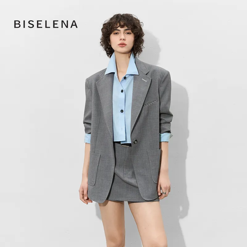 Bethine Business Suit Women's Light Gray-2