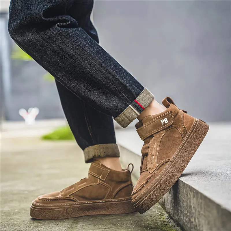 POLAR BEAR Slip-Resistant Cushioning Coverage High-Top Skateboard Shoes Men's-6