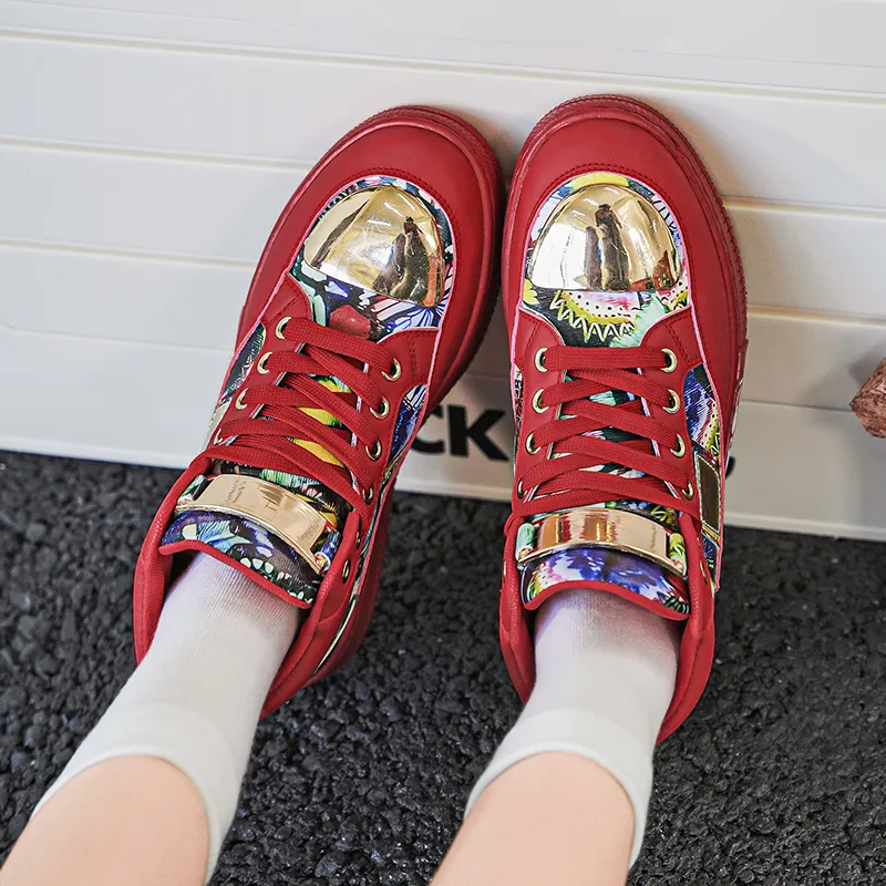 POLAR BEAR Slip-Resistant Waterproof And Breathable High-Top Casual Shoes Unisex Red-2