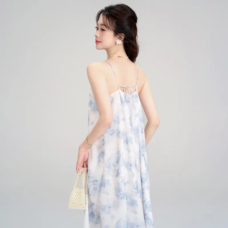 Emodues Slip Dress Women's Blue-6
