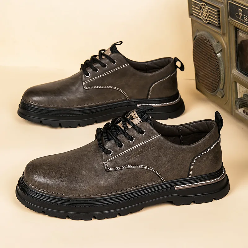 ARTHURBUILL Men's Casual Shoes Men Low Top Black/Khaki-9