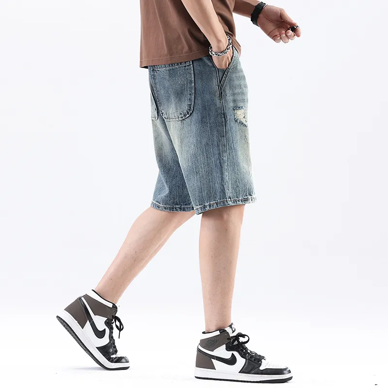 EVBD Denim Shorts Unisex Blue-3