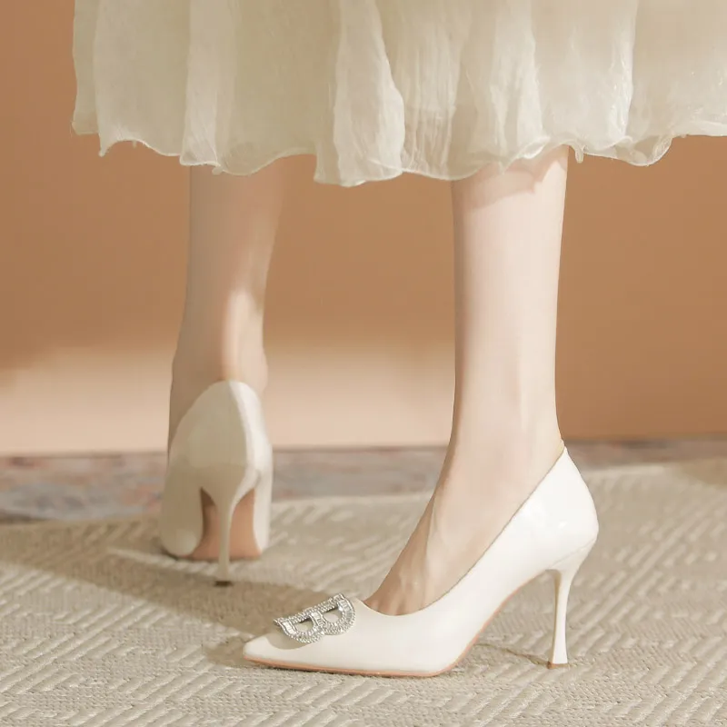 Qiandongmeili Slim Heel High Heels Women's-11