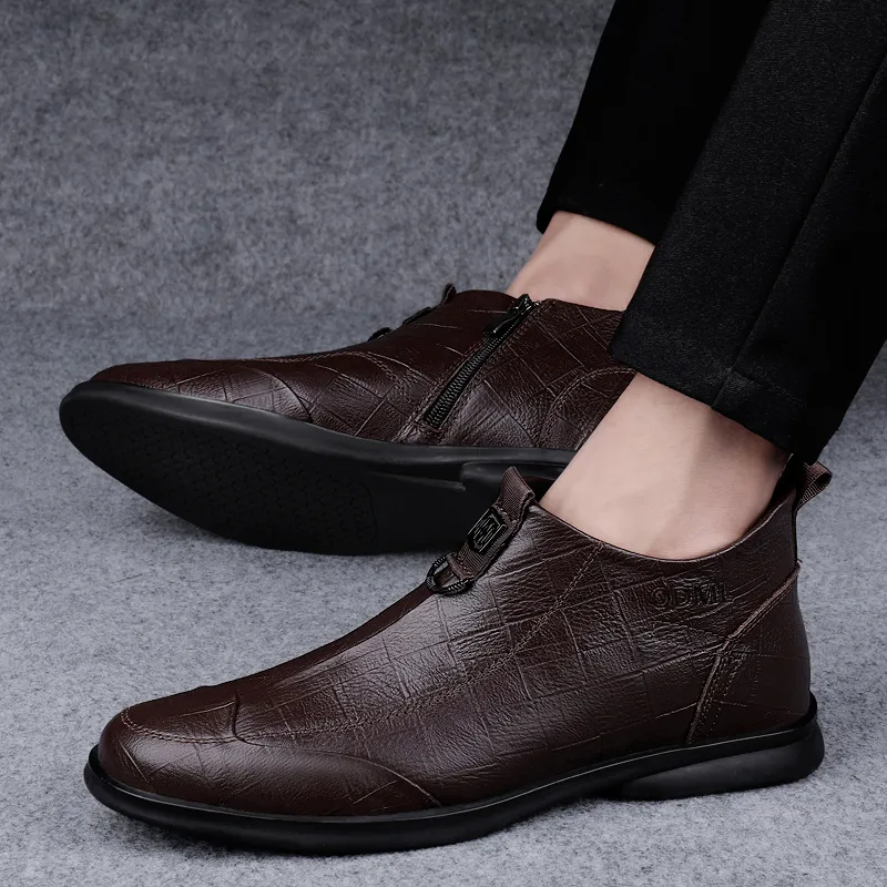 Qiandongmeili Ankle Boots Men-13