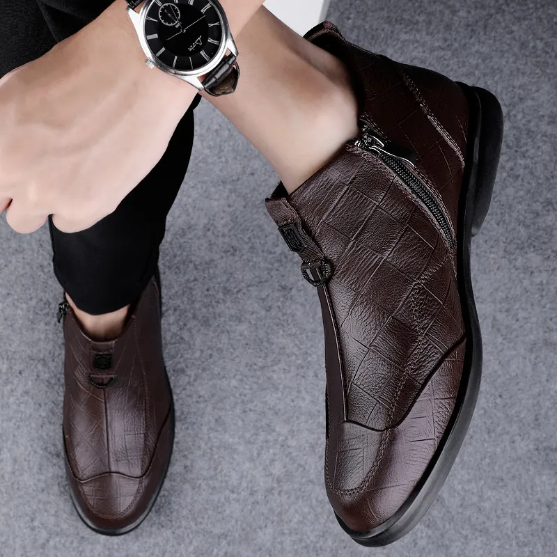Qiandongmeili Ankle Boots Men-15