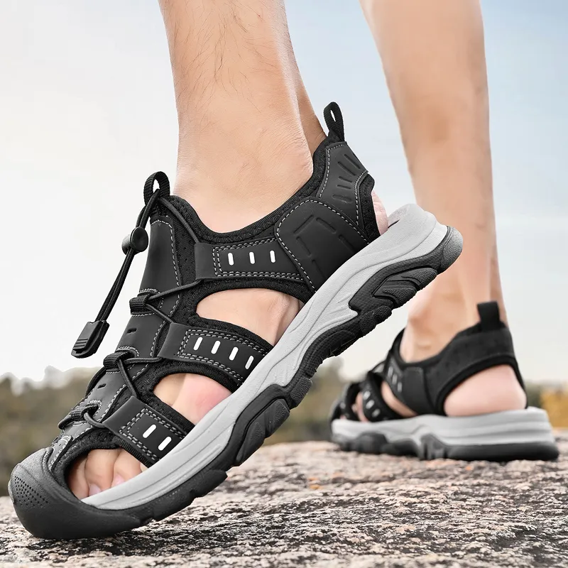 Qiandongmeili Odor Resistant Waterproof River Trekking Shoes Men's-3