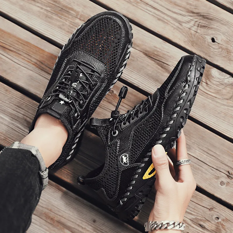 Qiandongmeili Breathable Low Top Casual Shoes Men's-12