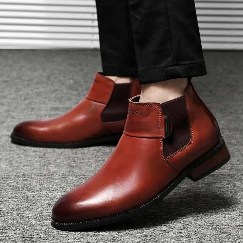 Qiandongmeili Chelsea Boots Men-16