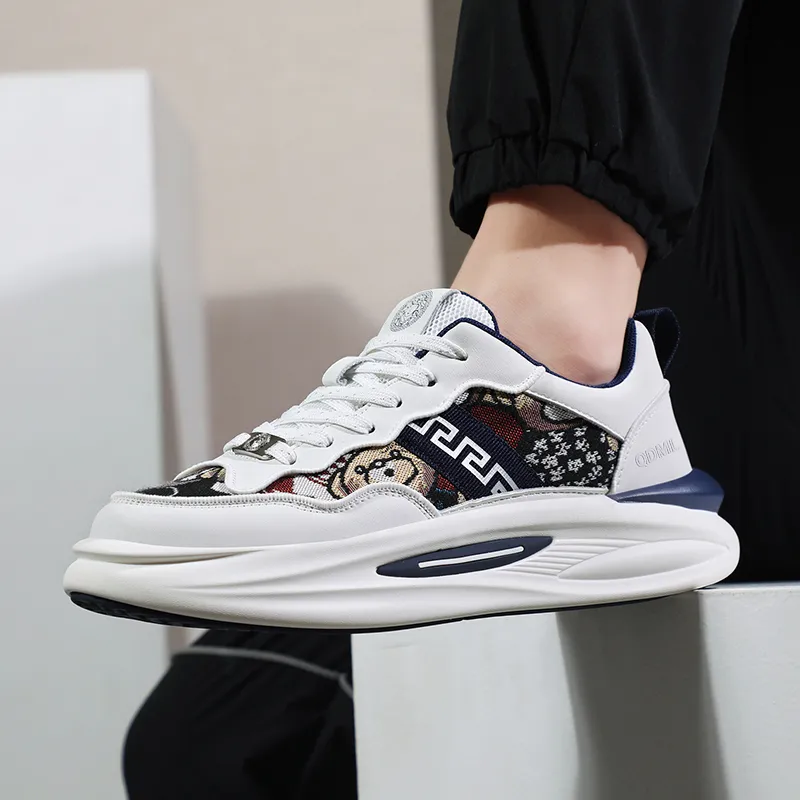 Qiandongmeili Shock Absorbers With Slip Resistant And Abrasion Resistant Properties Low Top Casual Shoes Unisex-6
