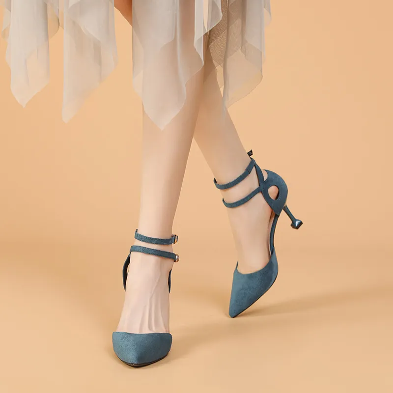 Qiandongmeili Slim Heel High Heels 8cm Women's-6