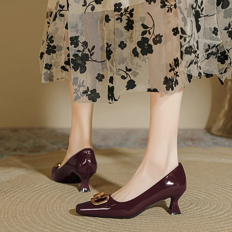 Qiandongmeili Chunky Heel High Heels Women's-13