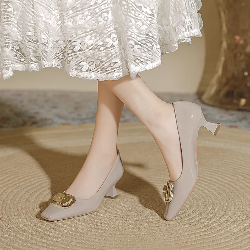 Qiandongmeili Chunky Heel High Heels Women's-7