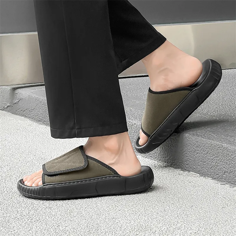 Qiandongmeili Rubber Sole Slide Slippers Men's-2