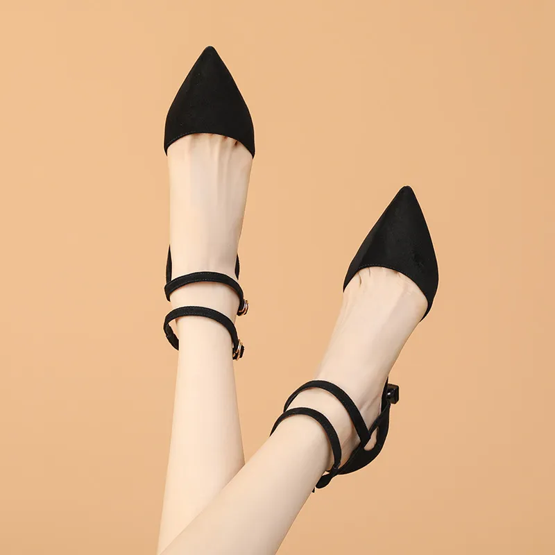 Qiandongmeili Slim Heel High Heels 8cm Women's-4