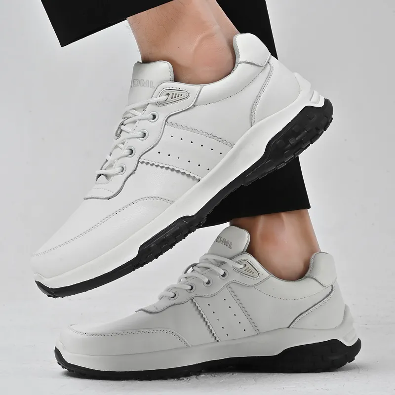 Qiandongmeili Casual Shoes Men Low Top Black/White-7