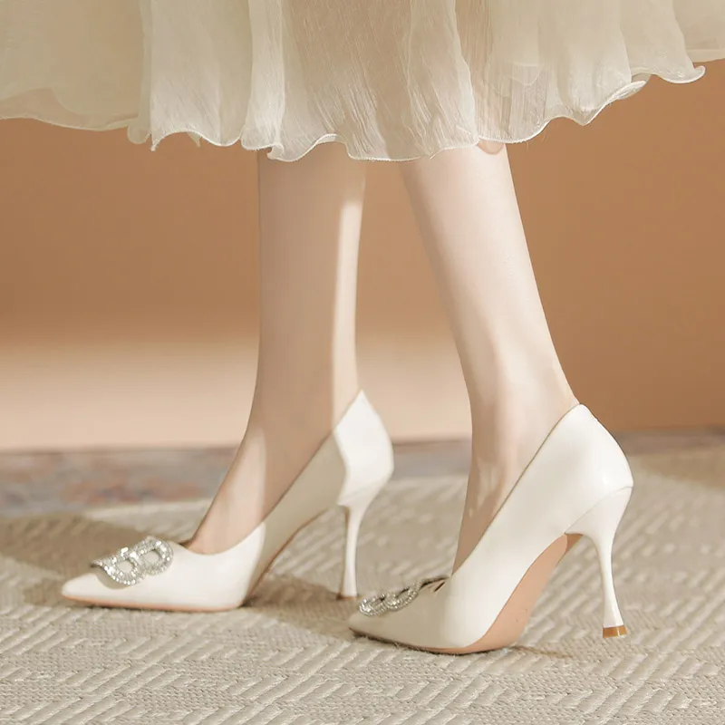 Qiandongmeili Slim Heel High Heels Women's-12