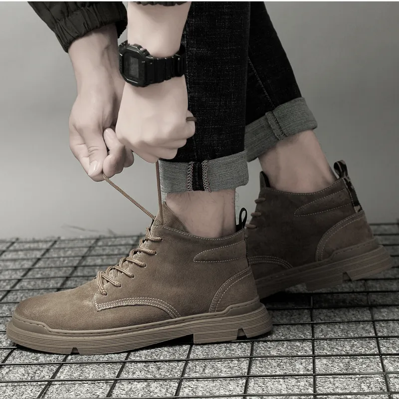 Qiandongmeili Ankle Boots Men's-9