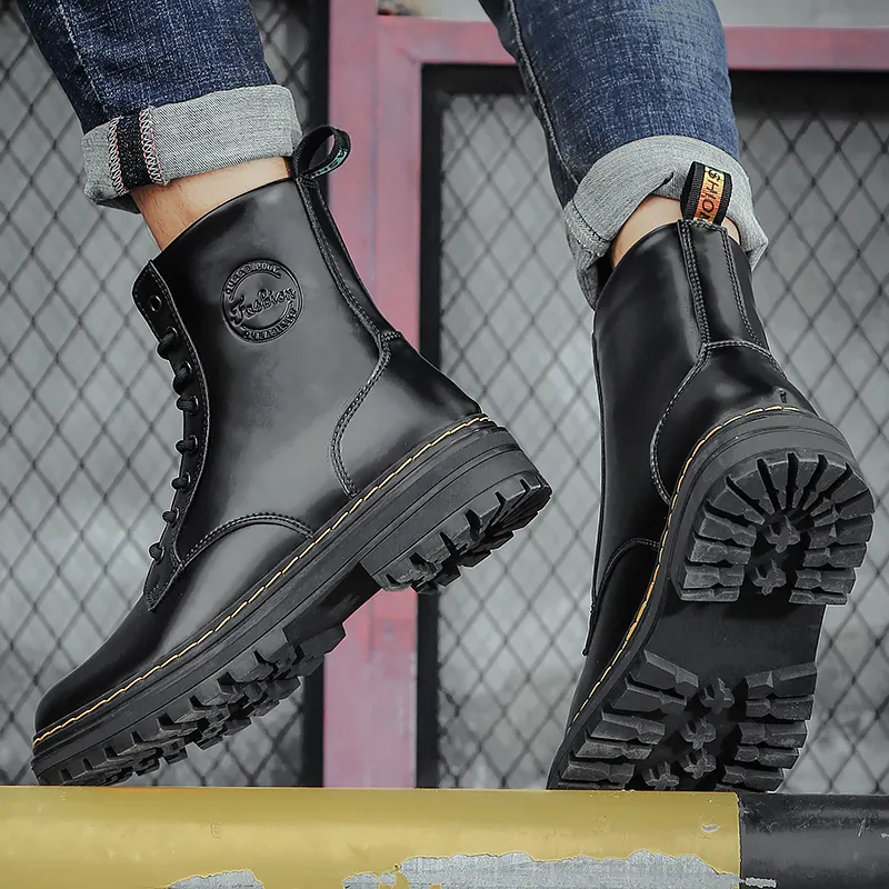 Qiandongmeili Short Martin Boot Black-7
