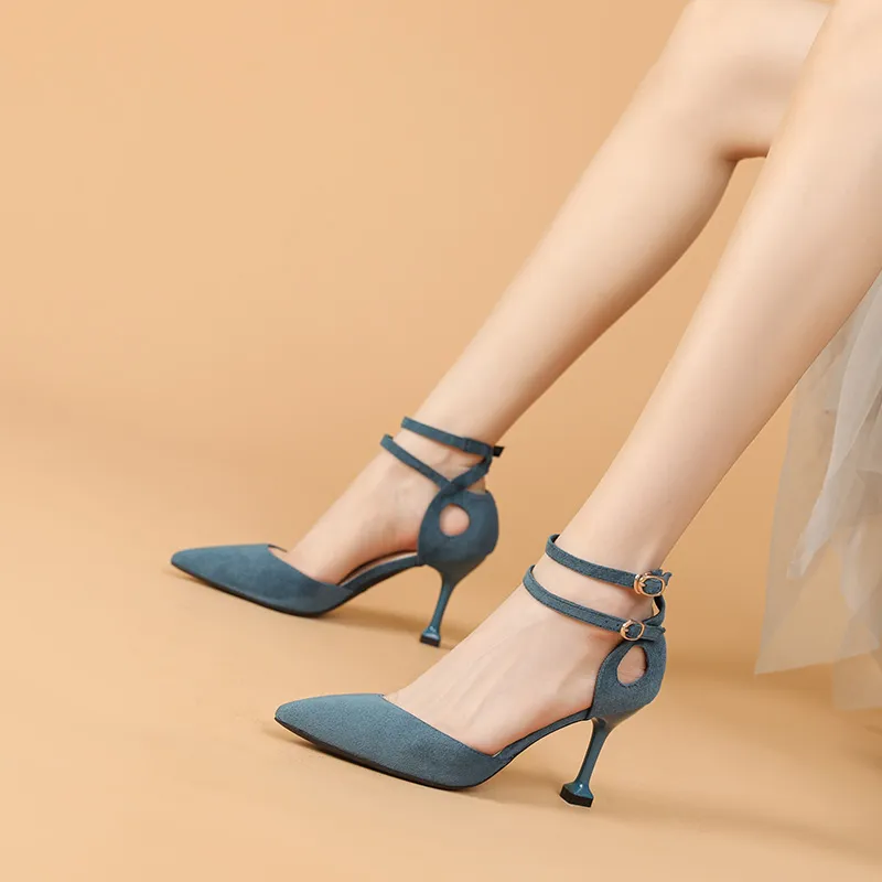 Qiandongmeili Slim Heel High Heels 8cm Women's-9