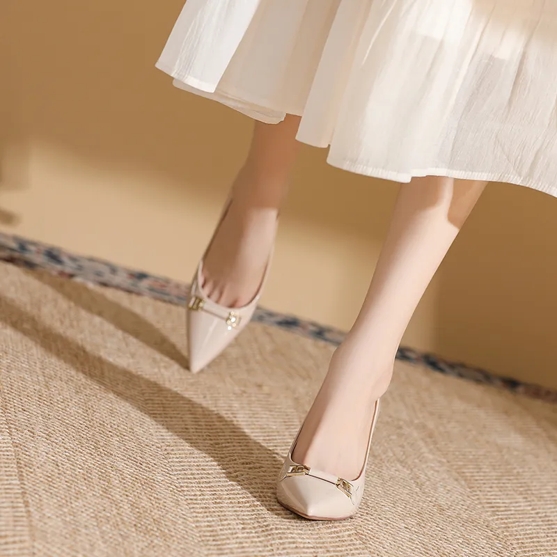 Qiandongmeili Slim Heel High Heels 8cm Women's-5