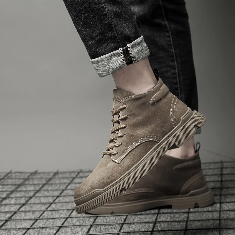Qiandongmeili Ankle Boots Men's-2