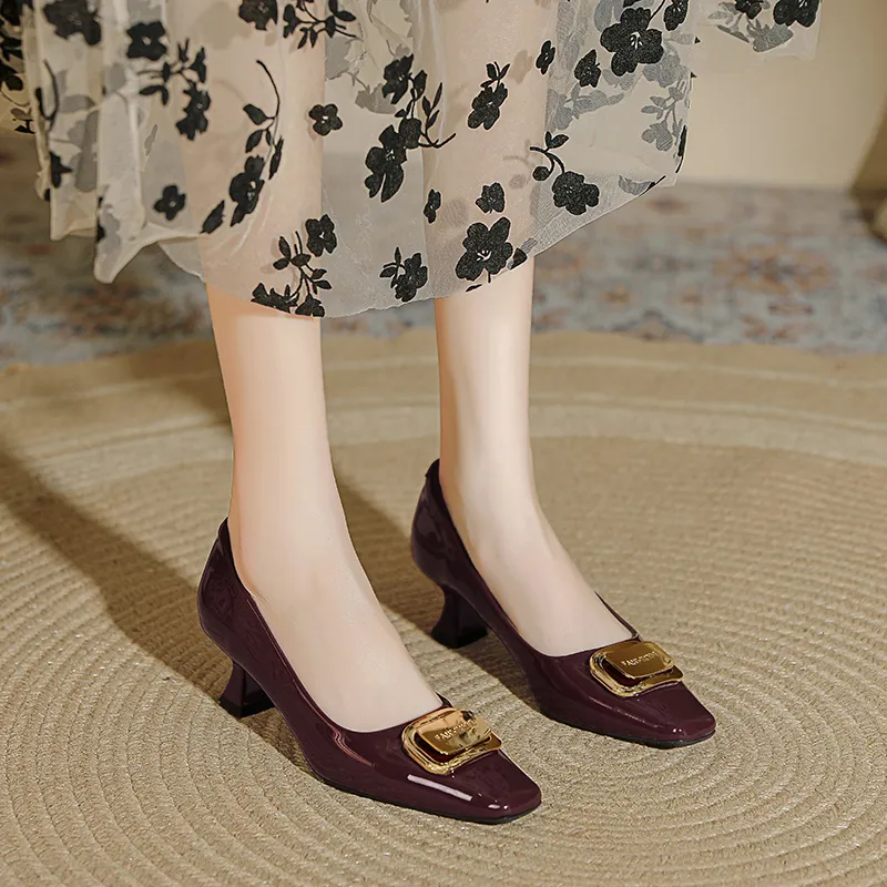Qiandongmeili Chunky Heel High Heels Women's-14