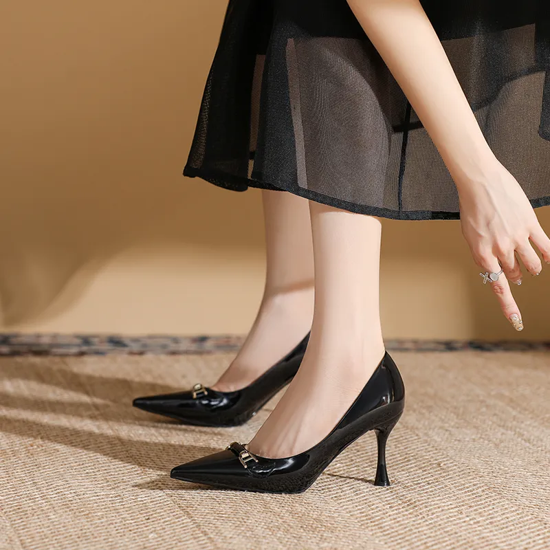Qiandongmeili Slim Heel High Heels 8cm Women's-1