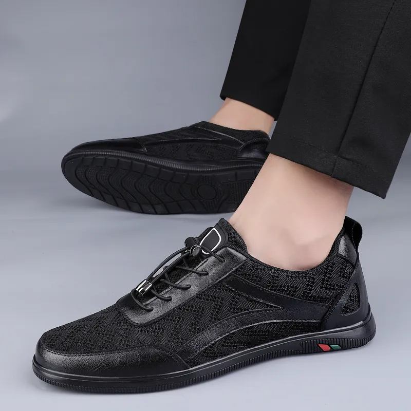 Qiandongmeili Breathable Low Top Skateboard Shoes Men's-2