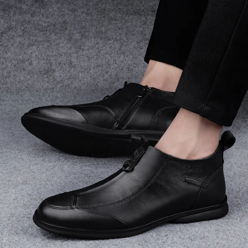 Qiandongmeili Ankle Boots Men-8