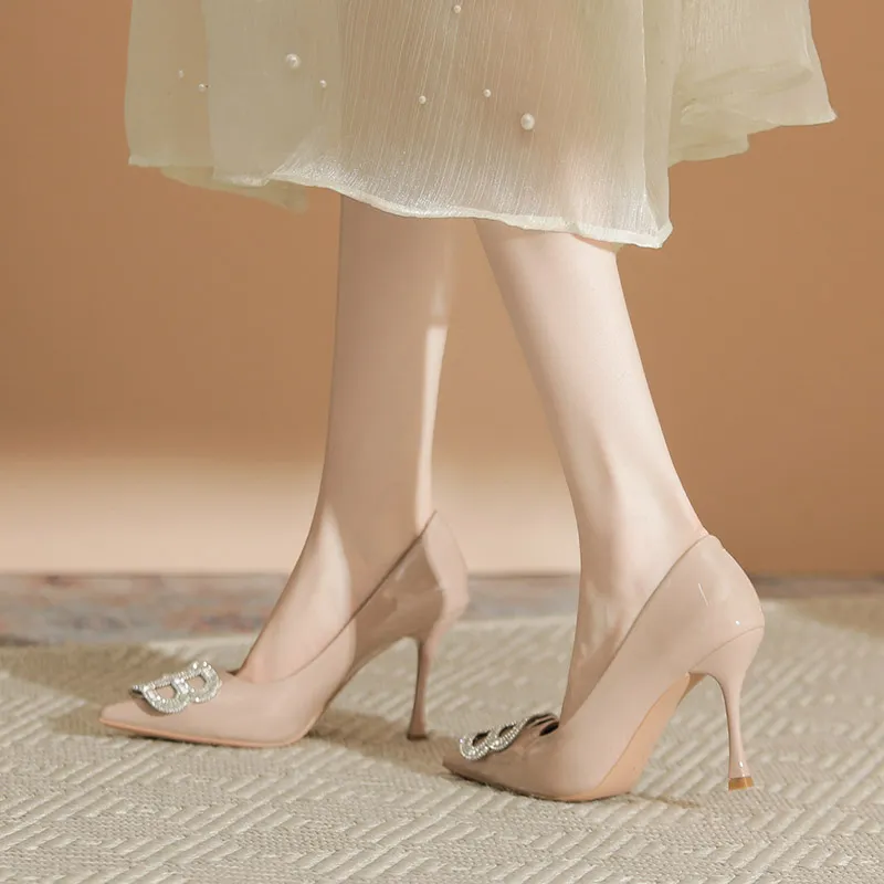 Qiandongmeili Slim Heel High Heels Women's-9