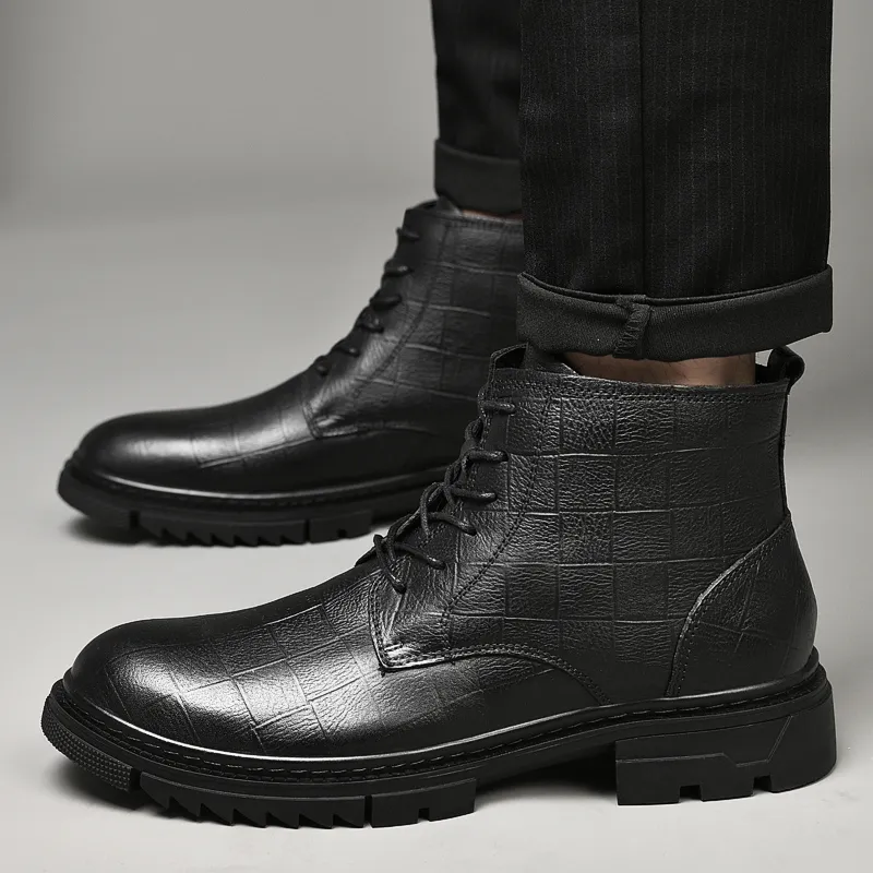 Qiandongmeili Ankle Boots Unisex-6