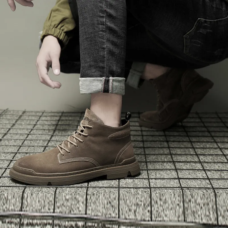 Qiandongmeili Ankle Boots Men's-19