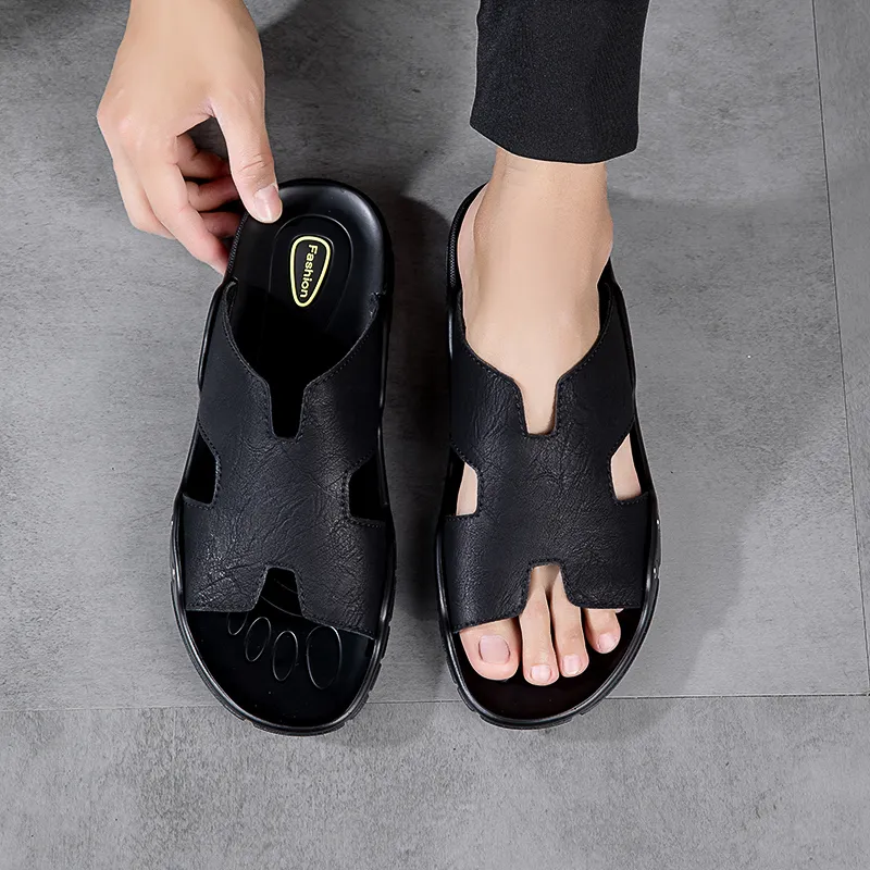 Qiandongmeili Rubber Sole Slide Slippers Men's-2