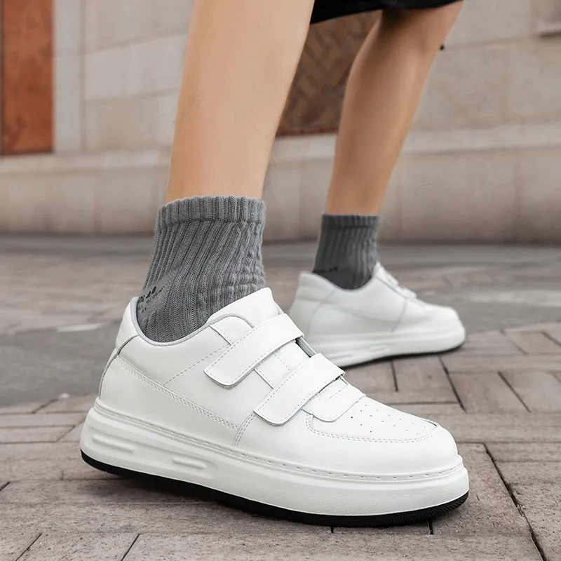 Qiandongmeili Cushioning Height Increasing Lightweight Low Top Skateboard Shoes Men's-7