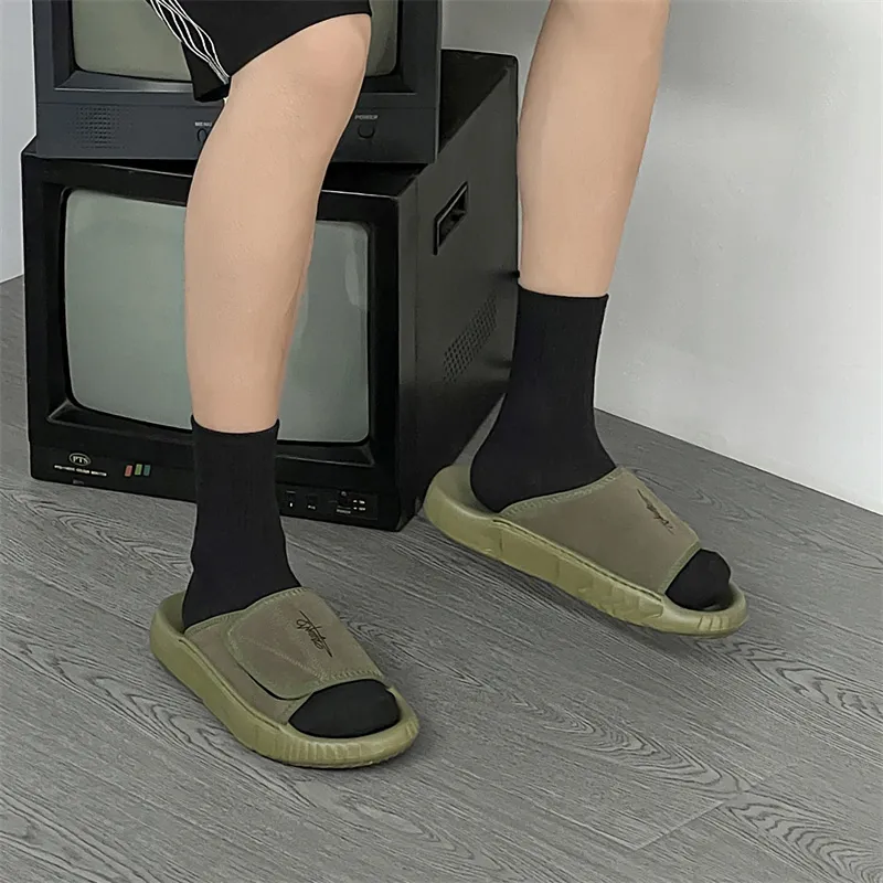 Qiandongmeili Rubber Sole Slide Slippers Men's-6