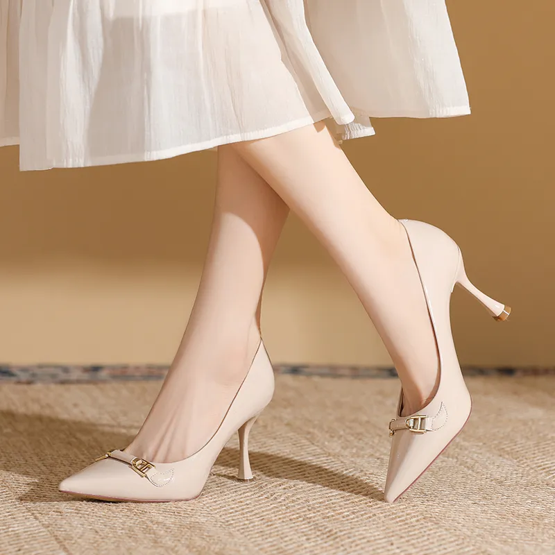 Qiandongmeili Slim Heel High Heels 8cm Women's-6