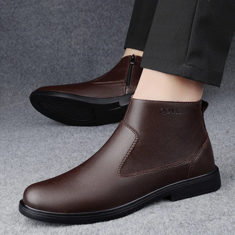 Qiandongmeili Ankle Boots Men's-7