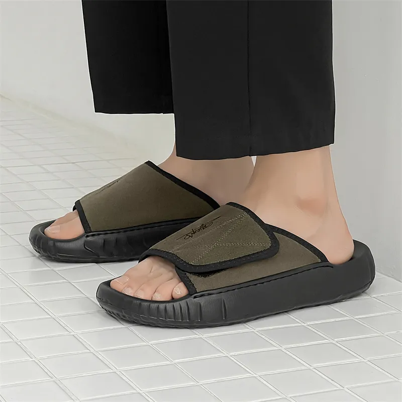 Qiandongmeili Rubber Sole Slide Slippers Men's-1