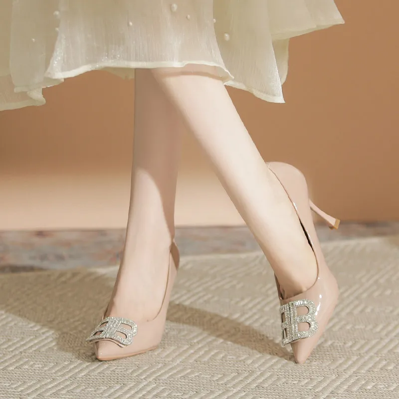 Qiandongmeili Slim Heel High Heels Women's-7