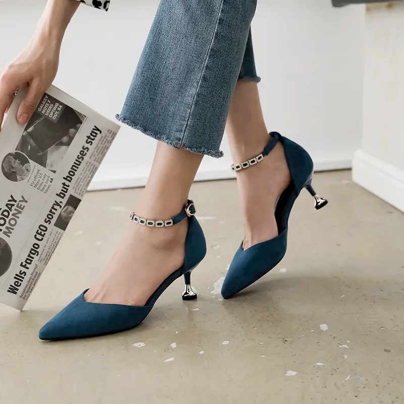 Qiandongmeili Slim Heel High Heels 6.5cm Women's-6
