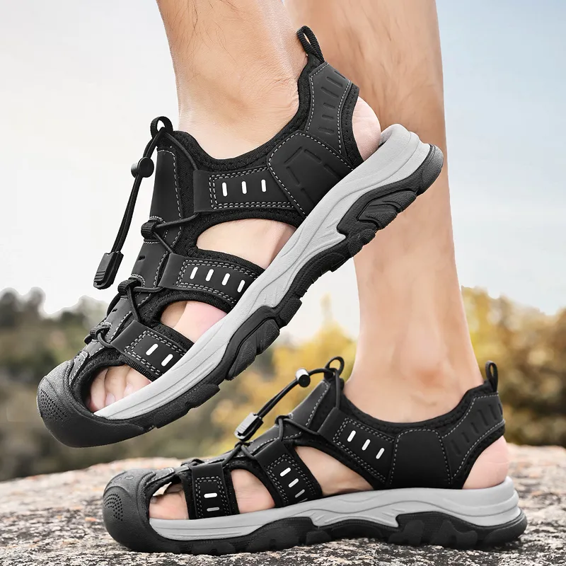 Qiandongmeili Odor Resistant Waterproof River Trekking Shoes Men's-2