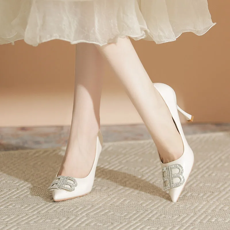 Qiandongmeili Slim Heel High Heels Women's-14