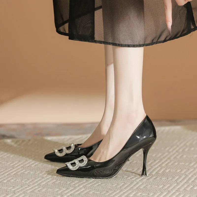 Qiandongmeili Slim Heel High Heels Women's-4