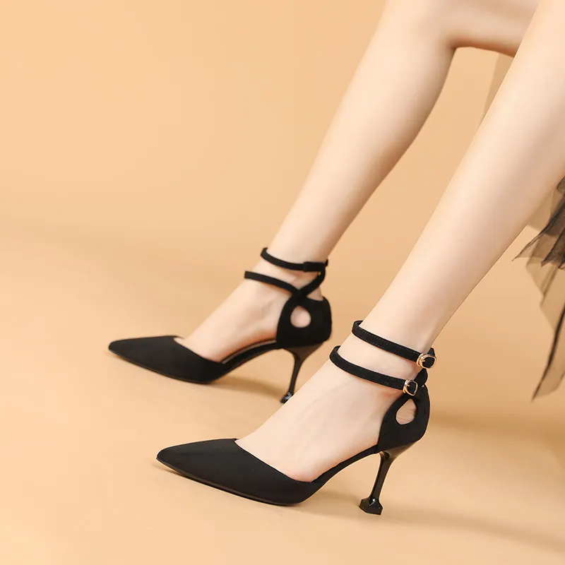 Qiandongmeili Slim Heel High Heels 8cm Women's-2