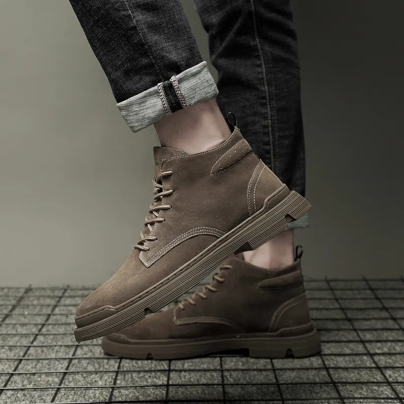 Qiandongmeili Ankle Boots Men's-17