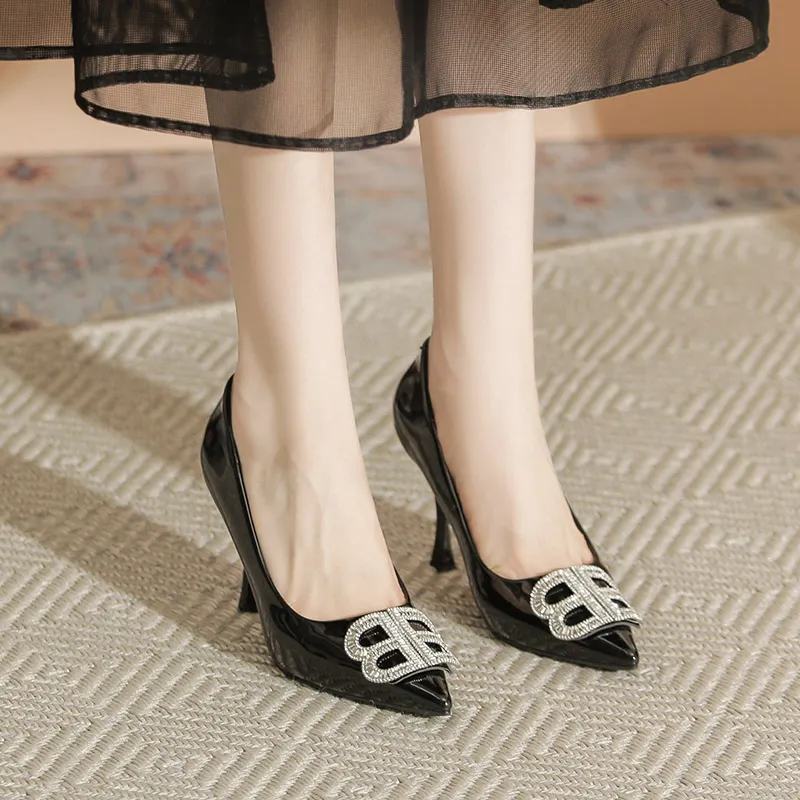 Qiandongmeili Slim Heel High Heels Women's-1